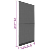 Hinged Insect Screen For Doors Anthracite 100x215 Cm 43_148713