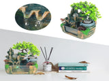 Tabletop Fountain Small Rockery Waterwheel Desktop Fish Container Indoor Fengshui Decor V1294-YM0901-3111200203511