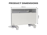 Noirot Spot Plus 1500W Electric Panel Heater, Wi-Fi Smart Timer, Silent Convection 7358-5TPRO