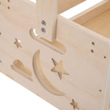 Wooden Dog Closet Organizer with Hanging Rod and Storage Basket for Pet Clothes and Accessories V1192-AZ-W-31462