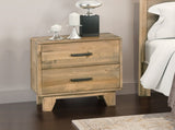 Bedside Table 2 drawers Night Stand Solid Wood Storage Light Brown Colour V43-BST-WDL