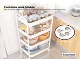 Kitchee 4-Tier Kitchen Storage Cart Trolley with Wheels - Shelf Organiser WHITE V238-SUPDZ-41313624588368