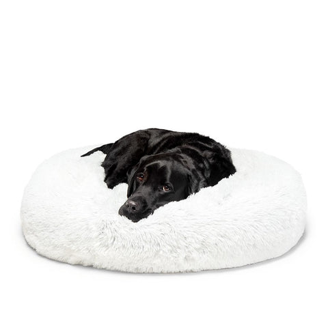 Fur King "Aussie" Calming Dog Bed - White - 100 CM - Large V364-DCA1WDP0298S