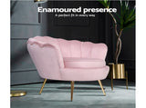 Artiss Armchair Velvet Pink Callista UPHO-5002-VEL-PK