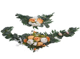 2pcs Artificial Wedding Arch Flowers Colorfast Exquisite Romantic Wedding Welcome Signs Floral V1294-YM0901-3115240006813