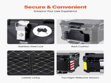 Motorcycle Top Case, Universal Aluminum Alloy Motorbike Tail Box with Leather Lining, 45L Waterproof V952-MTCJSDXHS45LZ7FXBV0