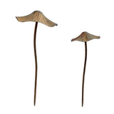 Metal Mushroom Garden Stakes 2PCS, Rustic Vintage Weatherproof Iron Toadstool Yard Art For Patio V1369-AZ3-W-15099
