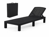 Gardeon Sun Lounge Outdoor Folding Recliner Patio Pool Beach Chair Rattan Black FSL-01-RAT-BK