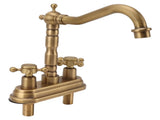 G1/2 Sink Faucet Antique 2 Handle Hot Cold Water Full Copper Basin Mixer Tap for Kitchen Bathroom V1294-YM0901-3112230046012