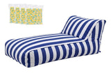 Artiss Outdoor Bag Chair with Filler Splash-Proofbag Lounge DIY Stuffed Animal Storage BD-LOUNGE-BLWH-4FILLER