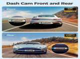 4K Dual Dash Cam Black with 5G WiFi, GPS, Front and Rear, 24H Parking Mode, Free 64GB SD Card V178-59109