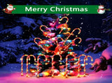Solar Candy Cane Pathway Lights with Star Accents, 5-Pack Red & White Striped LED Stake Lights, Warm V1341-ZY-RF89AXZH-3PCS
