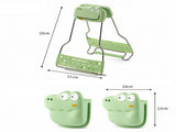 Crocodile shape Kitchen Heat Resistant Set - Adjustable Stainless Steel Plate Lifter and Silicone V888-ELOSUNG56100-3