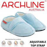 ARCHLINE Orthotic Plus Slippers Closed Scuffs Pain Relief Moccasins - Baby Blue - EU 39 V563-AS111-39