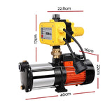 Giantz Garden Water Pump High Pressure 1800W Multi Stage Tank Rain Irrigation Yellow PUMP-ST5-1800W-YEL