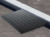 Rubber Threshold 4" Rise Threshold Ramp Doorway, 3 Channels Cord Cover Rubber Solid Threshold V952-WFSLYP24X42X4950BV0