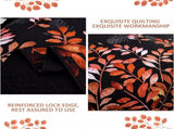 Black and Red Leaves Quilted Bedspread & Pillowcase Set V745-MAC080600Q13U