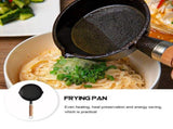 1Set Nonstick Egg Frying Pan Long Handled Oil Skillet with Stove Rack Assorted Colors V1369-AZ3-W-17421