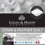 Logan and Mason 50% Feather 50% Duck Down Premium Quality Quilt Single V442-LED-QUILT-50DOWN50FEATHER-WHITE-SB