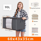 4 Pack 84L Moving Garment Organizer Bags Black Zipper, Convenient Combo For House Moving V1221-XM-LB1876-GM68
