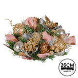 Christabelle 26cm Christmas Centrepiece Lush Green Holiday Jewelled Baubles Foliage Flowers Pin 112_GUE527