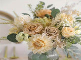 White Nude Artificial Flowers Faux Roses DIY Flower Arrangement Wedding Decorations V1102-130-WHI-15753