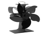 Heat Powered Fireplace Fan Black Stove Fan 5 Blades Thermal Power High Temperature Proof Eco V1294-YM3113220250611-0421