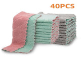 40 Pack Kitchen Cloth Dish Towels Super Absorbent Coral Velvet Dishtowels Premium Dishcloths V1192-AZ-W-30970