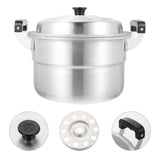 Aluminum Steamer Pot Set with Dual Handles, Round Shape, Ideal for Steaming and Boiling, Kitchen V1192-AZ-W-26886