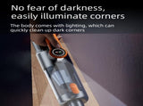 Silver and Orange Cordless Handheld Vacuum Cleaner 17000Pa High Suction Portable Rechargeable 5 in 1 V888-ELOSUNG53391