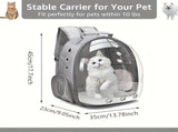 (GREEN)Replacement Transparent Pet Backpack with Zipper Closure - Heavy-Duty Structure, Ventilated V1102-CWBB002