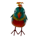Colourful Green Bird Decoration 21cm V637-71310BRD