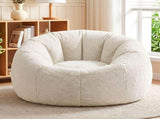 Artiss Bean Bag Chair Cover Soft Faux Fur Beanbag Cover Large Round Stuffed Animal BD-COVER-ROUND-BE