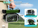 20000mAh Portable Camping Fan, Rechargeable Battery Operated Oscillating Camp Tent Fan W/Remote V1079-CAMPINGFANGN