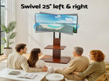 Artiss TV Stand 32-70" Wooden Tray Swivel Height Adjustable TV-MOUN-2401-BK-WAL