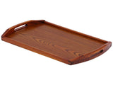 45x27x4.5cm Rectangular Wooden Tray Portable Tea Dessert Fruit Tray with Handle for Home Hotel V1294-YM0901-3118210228411