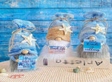 3PCS Blue Beach Gnomes Decoration, Handmade Swedish Plush Elf Holding Funny Sweet Warm Sayings Beach V1366-AZ2-W-04875