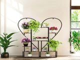 Fin Merge/Separate Metal Plant Stand Heart Shape Ladder Book Shelf For Indoor Garden V767-JJ-XZ1241-S