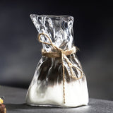 Clear Irregular Glass Flower Vase Pleating Cocktails Glasses Thick Bottom Large Glass Vase for V1369-AZ3-W-14111