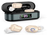 Rechargeable In-the-Ear Hearing Aids with Charging Case and LCD Display Ultra-Compact Sound V1107-CS-HLCFS