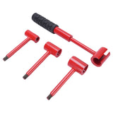 Door Hinge Adjustment Tool Kit 4 in 1 Steel Silicone Hinges Gap Adjusting Wrench Hinge Bender Tool V1294-YM0901-3114250026211