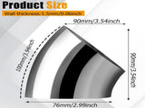 4 Pack OD 3 Inch 45 Degree Bend Tube Exhaust Elbow Pipe, 304 Stainless Steel Mandrel Bend Elbow for V1258-DP02-C-3093