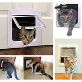 Cat Flap for Cats Dogs Small Cat Flap Door Microchip 4 Way Lockable Easy to Install V1237-ZY-715-201