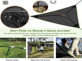 Portable triangular hammock for multiple people, outdoor camping aerial hammock, 3-point design for V1188-MS-313-0697