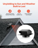 VEVOR 149 mm Hooded Wall Vent Cover SPCC Steel Roof Exhaust 1 Pack Black V952-QBPQTFKZSFX68VX60001V0