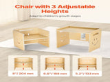 Montessori Weaning Table and Chair Set, 3 In 1 Wooden Toddler Table and Chairs with Chalkboard, V952-ETDNZY1708118E4HMV0