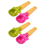 4Pcs Cake Digging Scoop Plastic Spoons Simple Design Easy to Clean for Household and Cafe V1370-AZ4-15376
