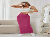Ribbed Maxi Skirt Women'S Maxi Skirt Black Maxi Skirt Beige Maxi Skirt Trendy - Ivory - Size S V1403-942-67739-IVO-S