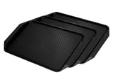 3PCS Colorful Food Tray Rectangle Thickened Binaural Plastic Tray Heat Resistance Stackable V1294-YM0523-3118220042013
