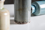 Ceramic Vases Set of 3 Crackled Finish Blue Farmhouse for Home Dcor V178-23061